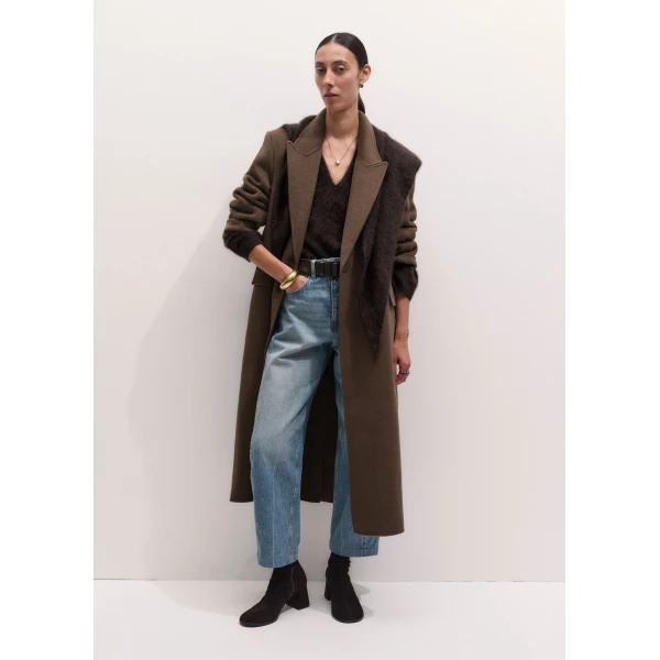 ME+EM Stretch Ankle Boot in Deep Chocolate, view 4 | Boots | Luxury Shoes 