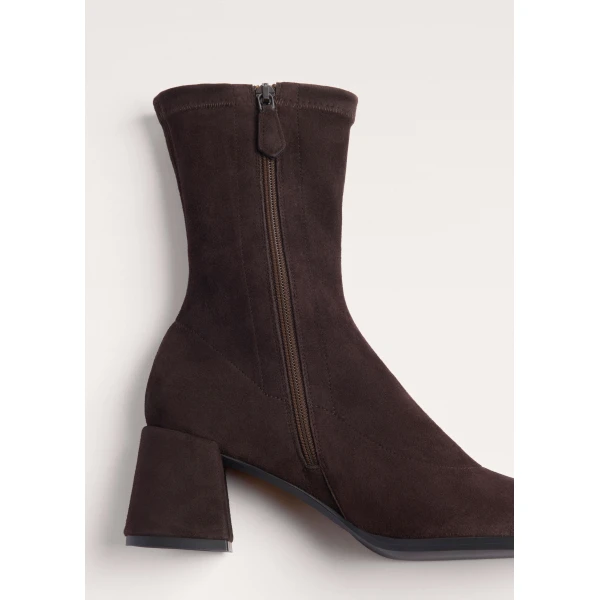 ME+EM Stretch Ankle Boot in Deep Chocolate, view 6 | Boots | Luxury Shoes 