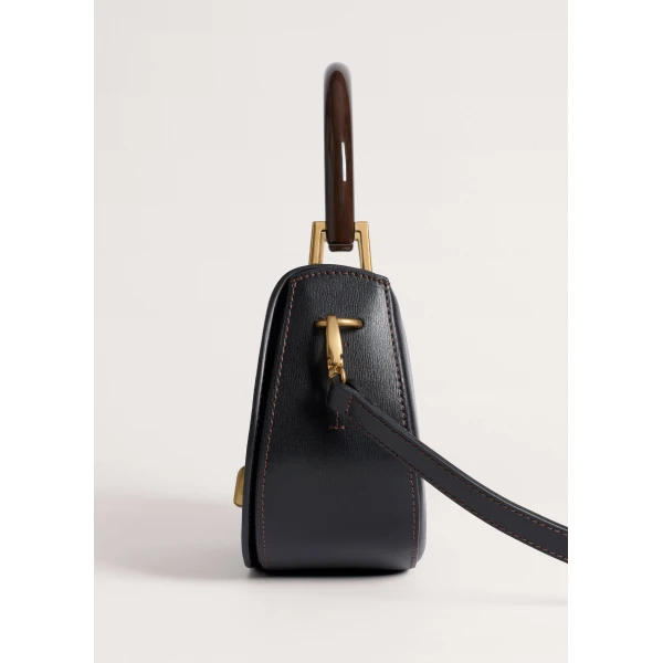 ME+EM Structured Saddle Bag in Black