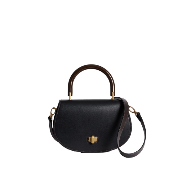 ME+EM Structured Saddle Bag in Black