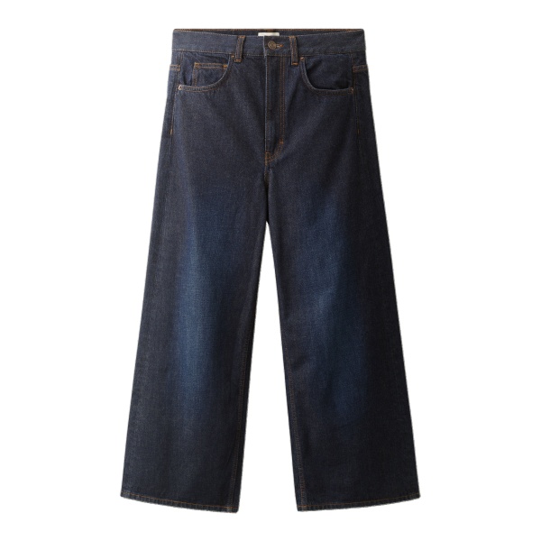 ME+EM Super Wide Crop Jean in Rinse Wash