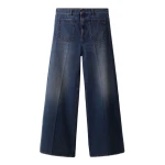 ME+EM Super Wide Flare Jean in Authentic Mid Blue Wash | Denim | Luxury Shoes 
