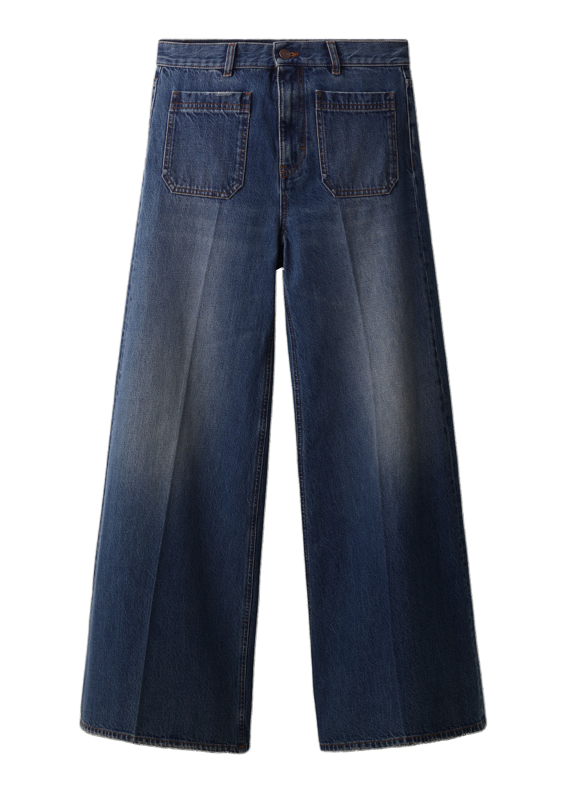 ME+EM Super Wide Flare Jean in Authentic Mid Blue Wash ME+EM Super Wide Flare Jean in Authentic Mid Blue Wash | Denim | Luxury Shoes