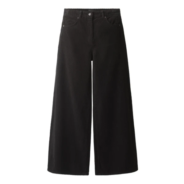 ME+EM Super Wide Flare Trouser in Black Wash