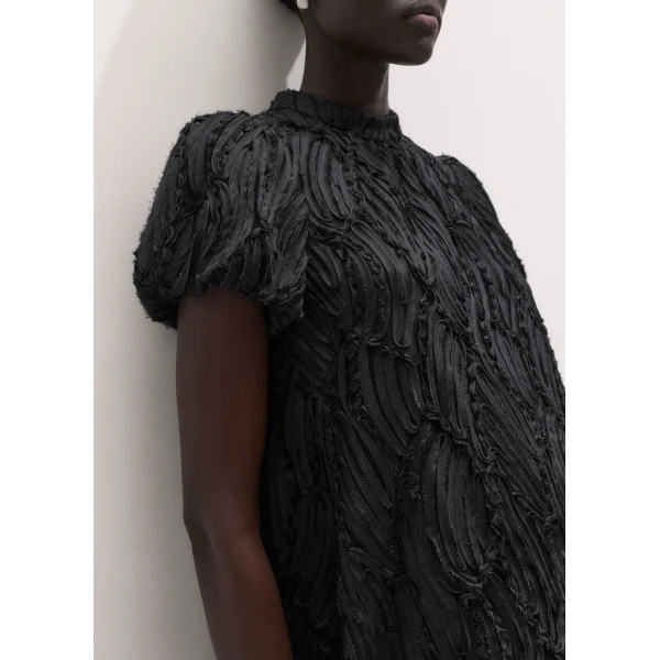 ME+EM Swing Mini Dress in Black, view 3 | Mini Dresses | Luxury Shoes 