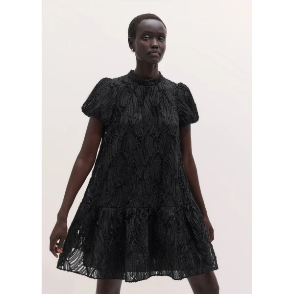 ME+EM Swing Mini Dress in Black, view 4 | Mini Dresses | Luxury Shoes 