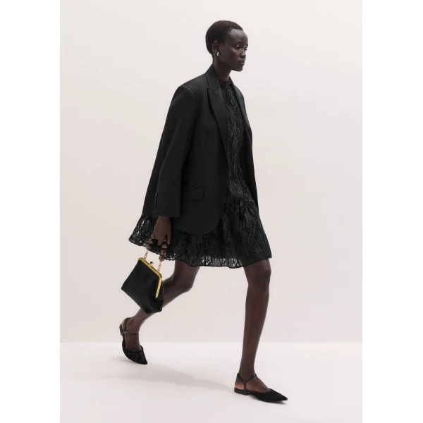 ME+EM Swing Mini Dress in Black, view 5 | Mini Dresses | Luxury Shoes 