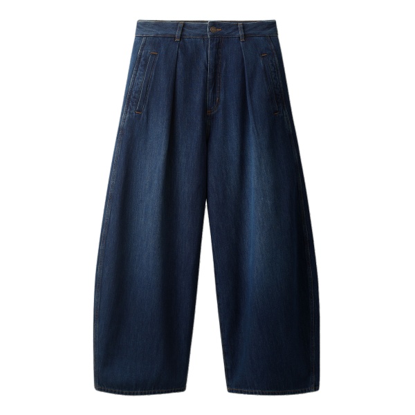 ME+EM Tailored Barrel Jean in Authentic Dark Wash