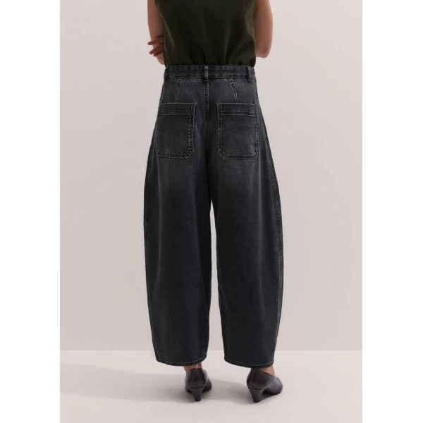 ME+EM Tailored Barrel Jean in Black Wash