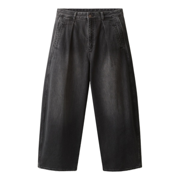 ME+EM Tailored Barrel Jean in Black Wash