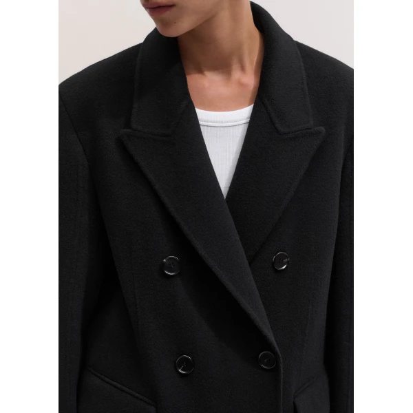 ME+EM Tailored Oversized Coat in Black