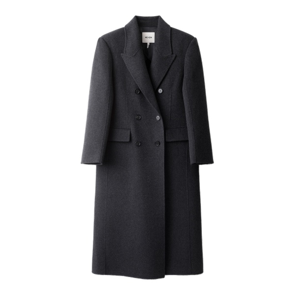ME+EM Tailored Oversized Coat in Dark Charcoal Mélange