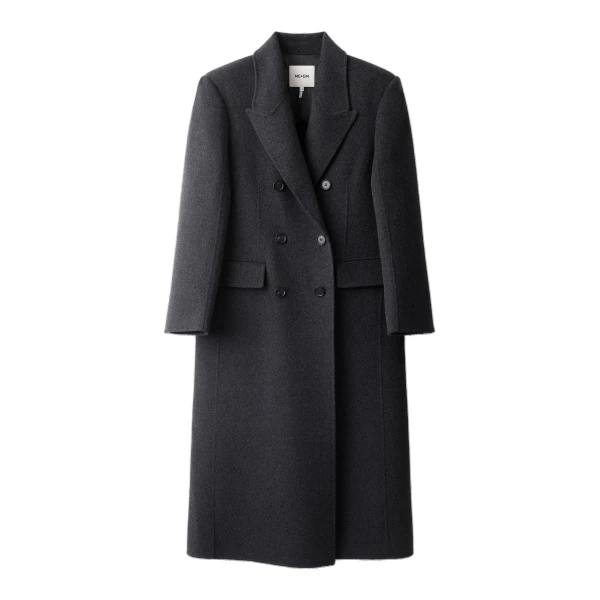 ME+EM Tailored Oversized Coat in Dark Charcoal Mélange