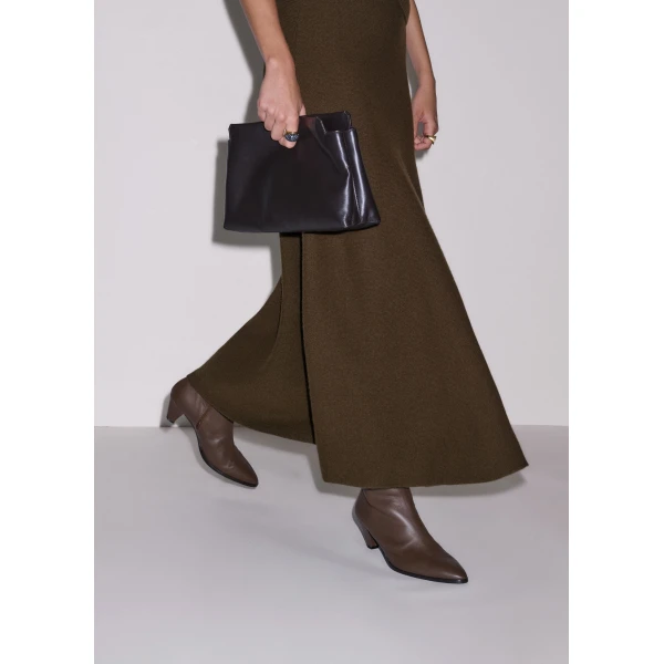 ME+EM Taper Heel Point Boot in Bronzed Brown