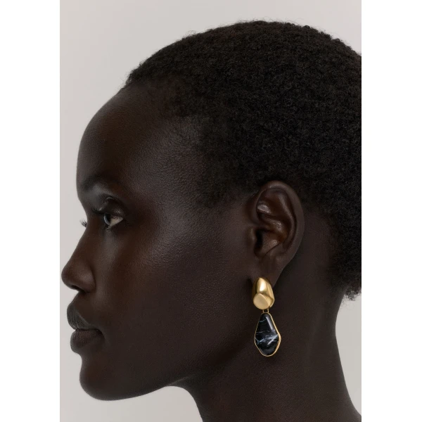 ME+EM Transformer Earrings in Gold Toned