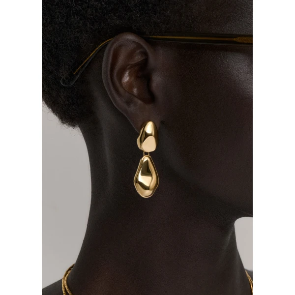 ME+EM Transformer Earrings in Gold Toned
