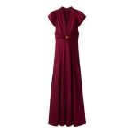 ME+EM Transformer Gown in Barolo Red