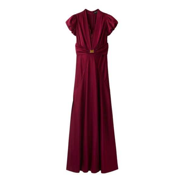 ME+EM Transformer Gown in Barolo Red