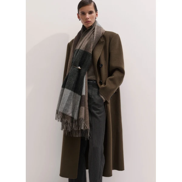 ME+EM Travel Scarf in Chocolate Multi