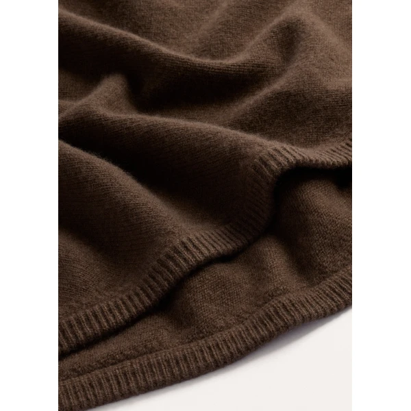 ME+EM Triangle Knit Scarf in Bronzed Brown