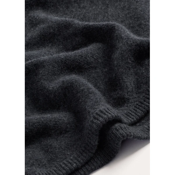ME+EM Triangle Knit Scarf in Charcoal Mélange