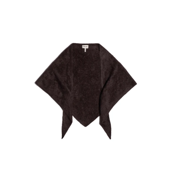 ME+EM Triangle Knit Scarf in Dark Chocolate Brown