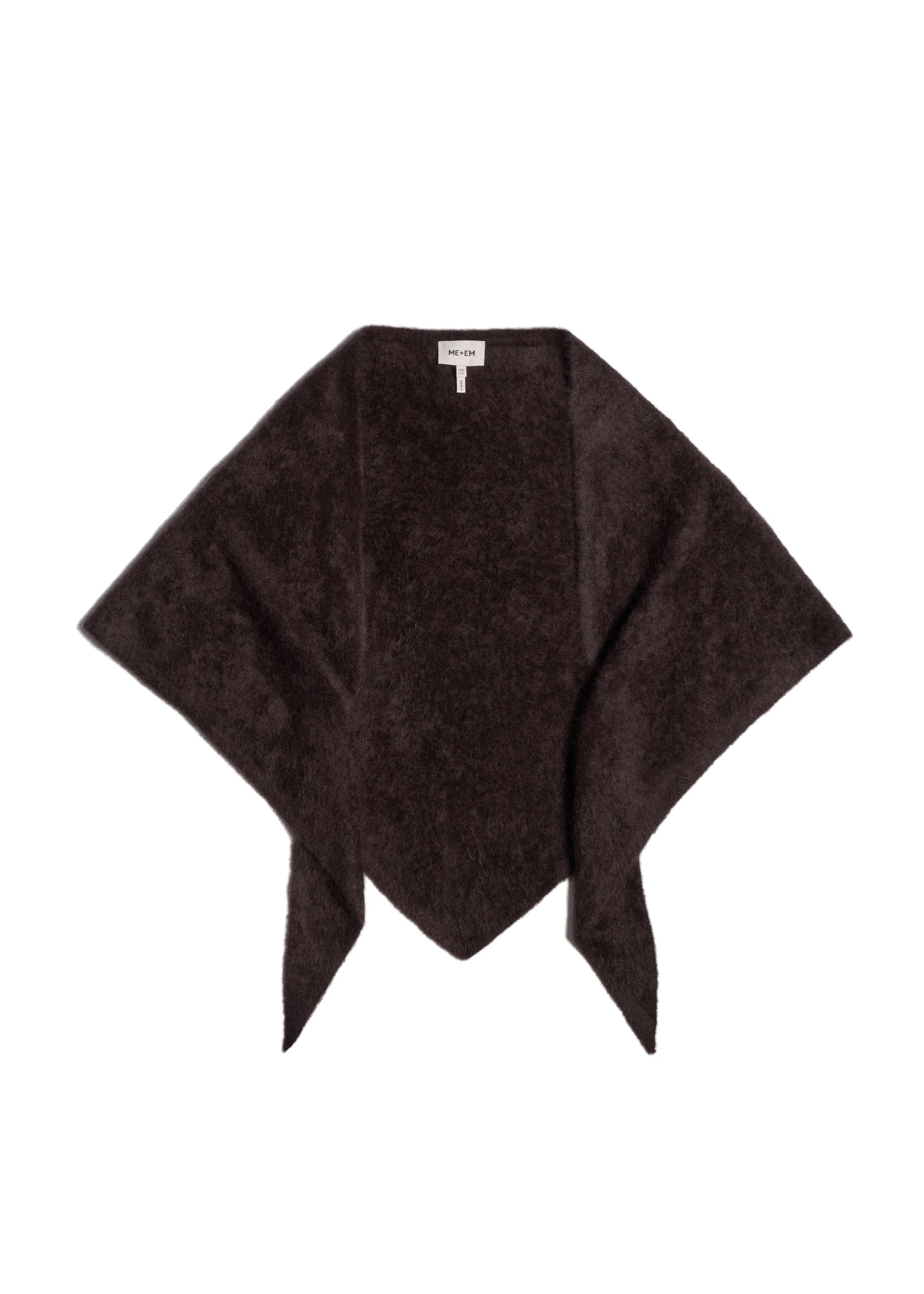 ME+EM Triangle Knit Scarf in Dark Chocolate Brown ME+EM Triangle Knit Scarf in Dark Chocolate Brown | Scarves | Luxury Shoes