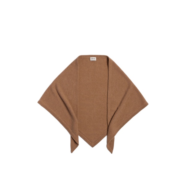 ME+EM Triangle Knit Scarf in Deep Camel