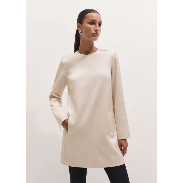 ME+EM Tux Mini Dress in Winter Cream