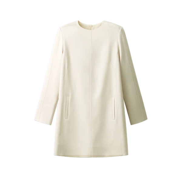 ME+EM Tux Mini Dress in Winter Cream