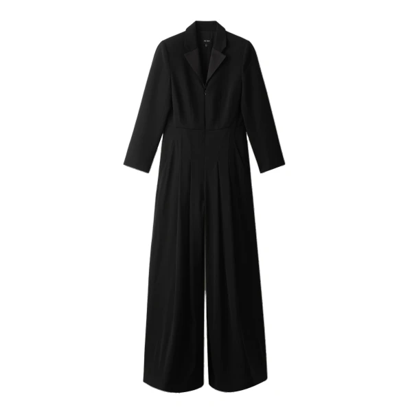 ME+EM Tux Ultra Wide Jumpsuit in Black | Dresses | Luxury Shoes 