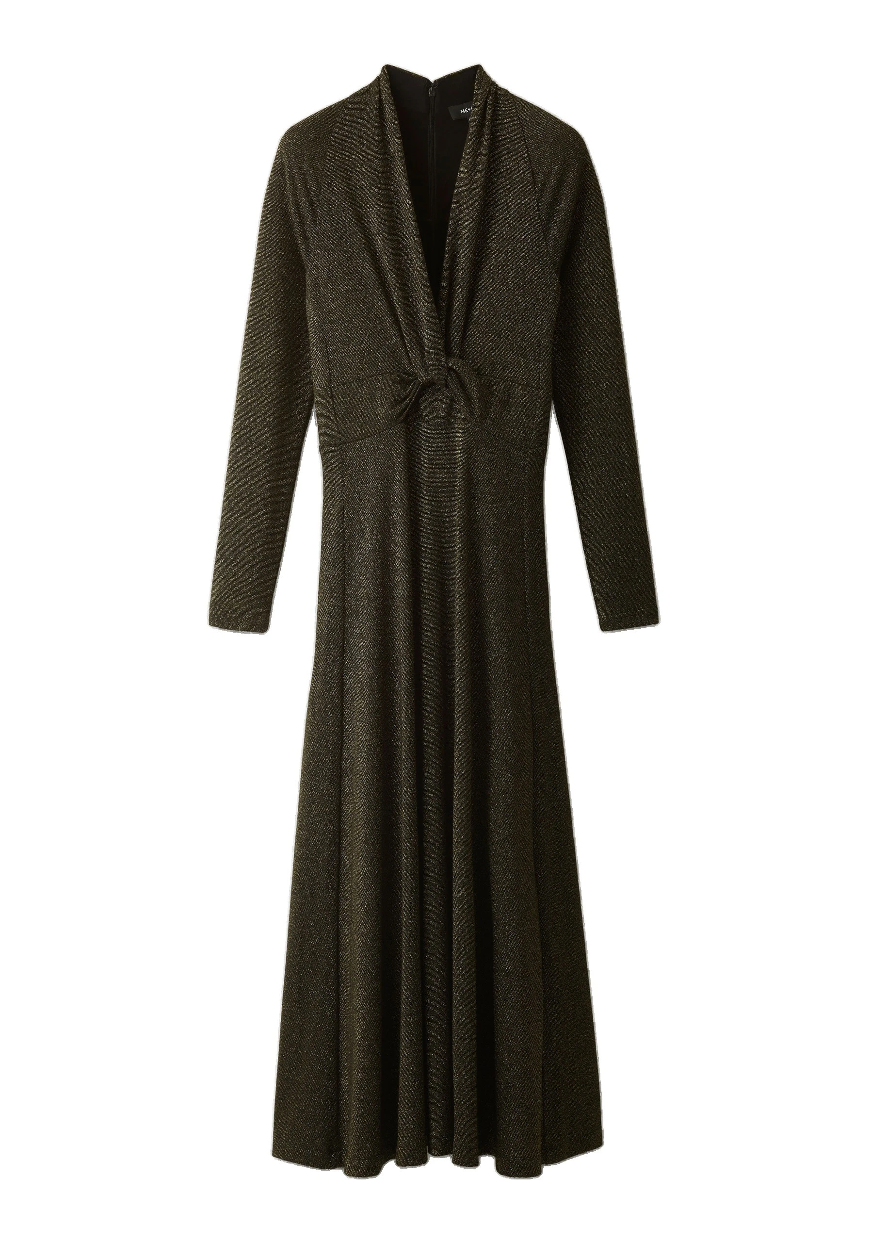 ME+EM Twist Front Maxi Dress in Black/Gold | Dresses | Luxury Shoes ME+EM Twist Front Maxi Dress in Black/Gold