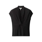 ME+EM Twist Front Slim Top in Black | Tops | Luxury Shoes 