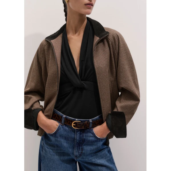 ME+EM Twist Front Slim Top in Black, view 3 | Tops | Luxury Shoes 