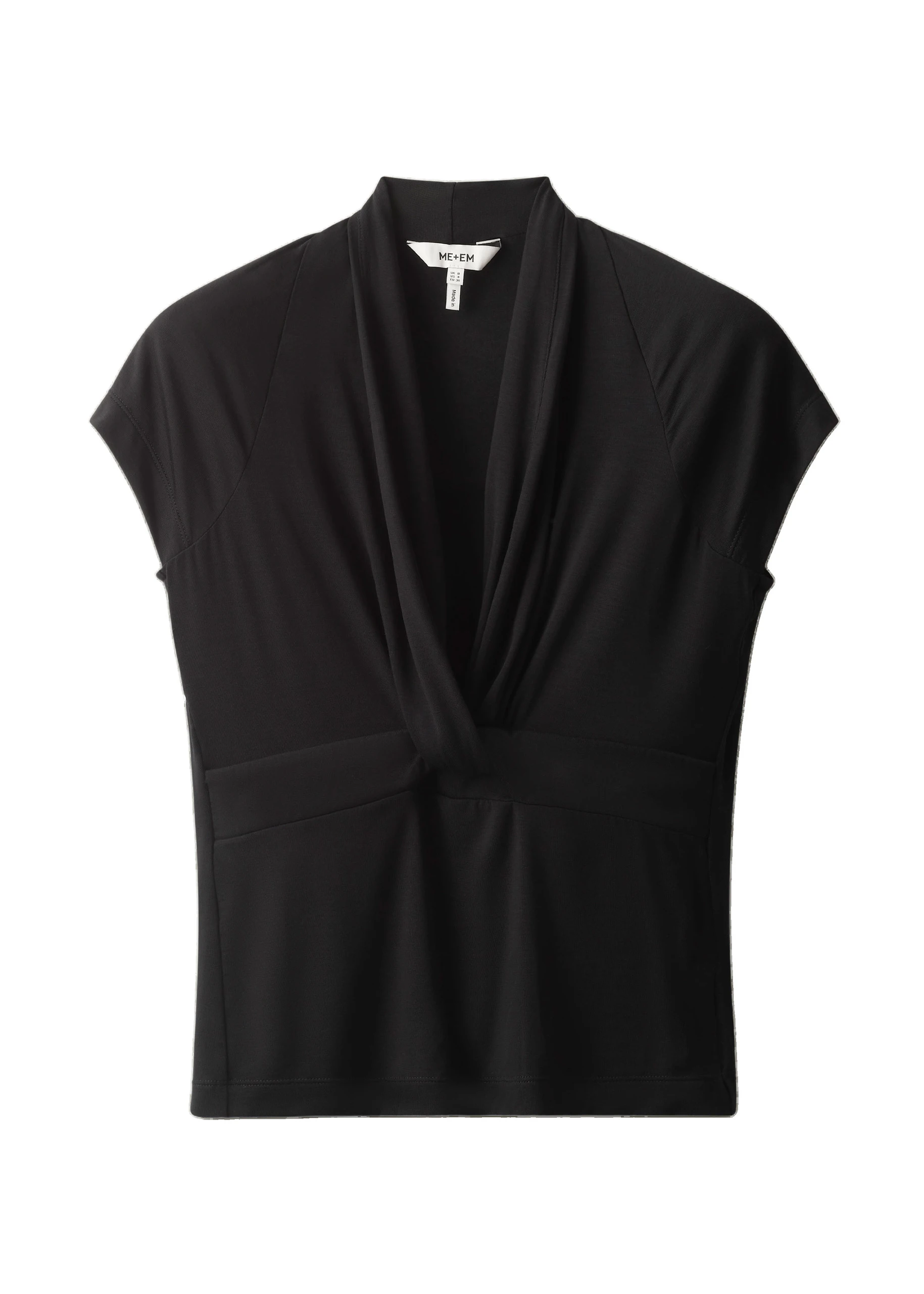 ME+EM Twist Front Slim Top in Black ME+EM Twist Front Slim Top in Black | Tops | Luxury Shoes