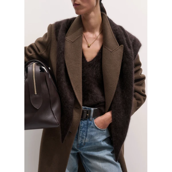 ME+EM Ultimate Boyfriend Jumper in Dark Chocolate Brown, view 4 | Sweaters | Luxury Shoes 