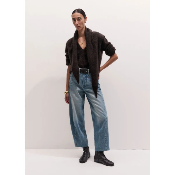 ME+EM Ultimate Boyfriend Jumper in Dark Chocolate Brown, view 5 | Sweaters | Luxury Shoes 