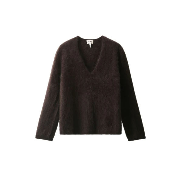 ME+EM Ultimate Boyfriend Jumper in Dark Chocolate Brown | Sweaters | Luxury Shoes 
