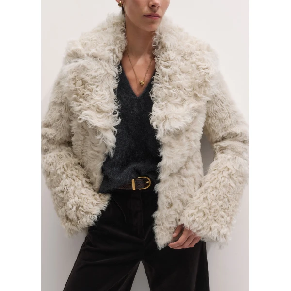 ME+EM Ultra Luxe Jacket in Cream, view 2 | Jackets | Luxury Shoes 