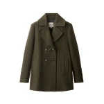 ME+EM Utility Pea Coat in Khaki Melange