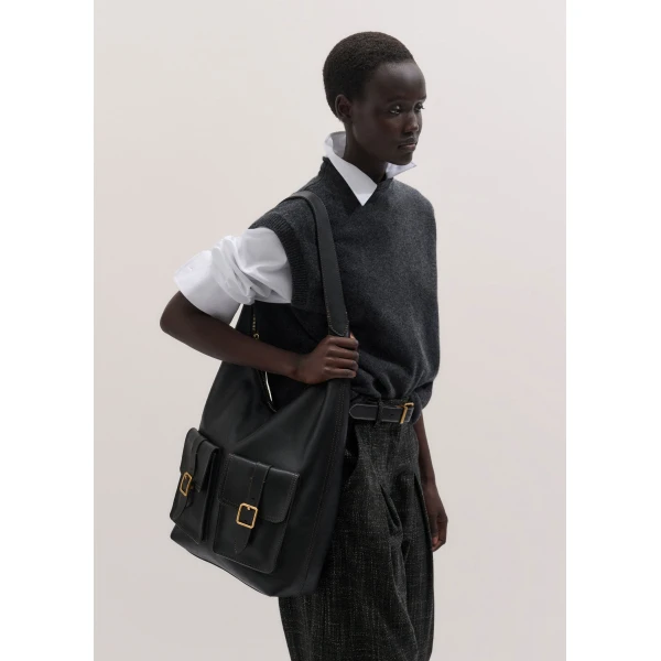 ME+EM Utility Shoulder Bag in Black Brown, view 2 | Shoulder & Crossbody Bags | Luxury Shoes 