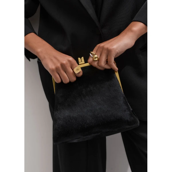 ME+EM Vertical Frame Bag in Black, view 3 | Shoulder & Crossbody Bags | Luxury Shoes 