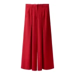 ME+EM Very Wide-Leg Trouser in Scarlet Red