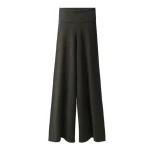 ME+EM Very Wide Palazzo Pant in Rich Olive Green