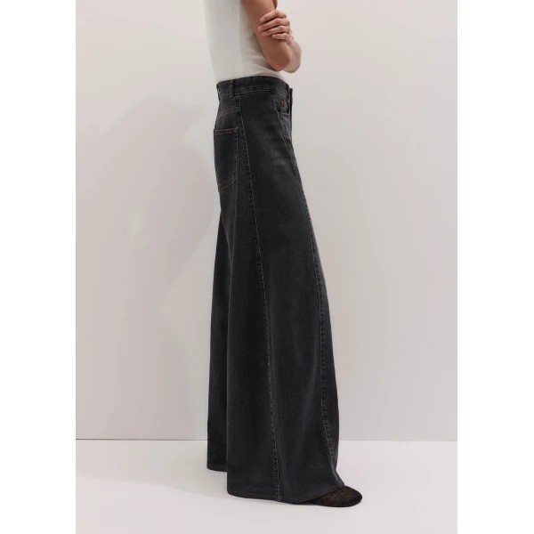 ME+EM Very Wide Taper Jean in Black Wash