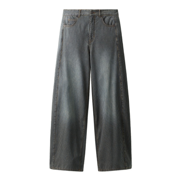ME+EM Very Wide Taper Jean in Ecru/Indigo Wash
