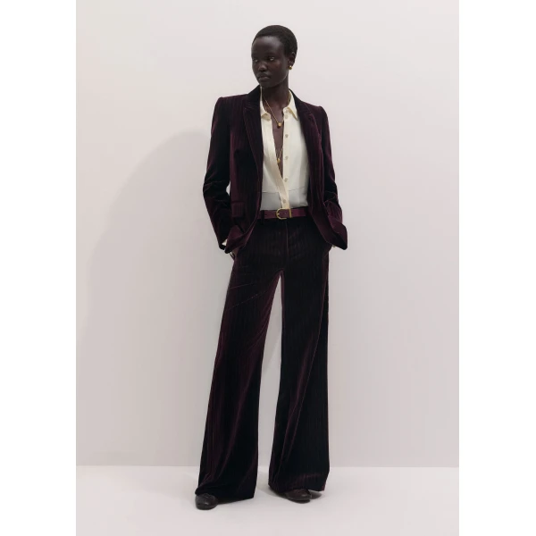 ME+EM Wide-Leg Trouser in Merlot