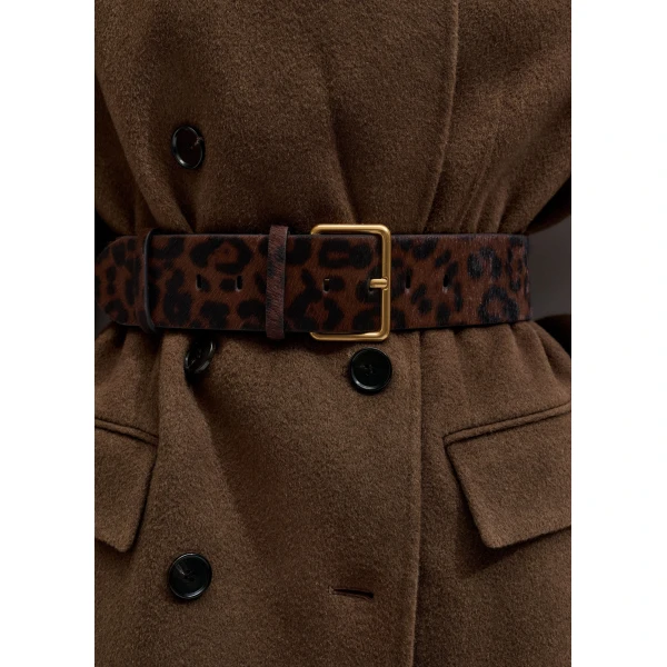 ME+EM Wide Waist Belt in Dark Brown Multi