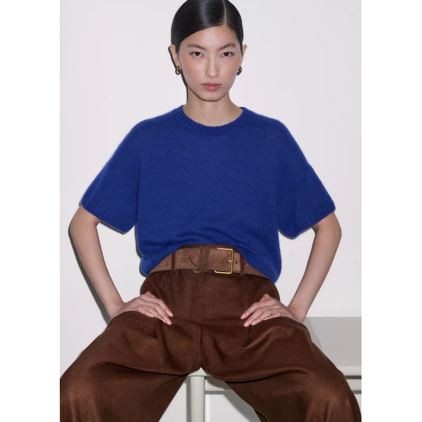 ME+EM Wide Waist Belt in Nut Brown