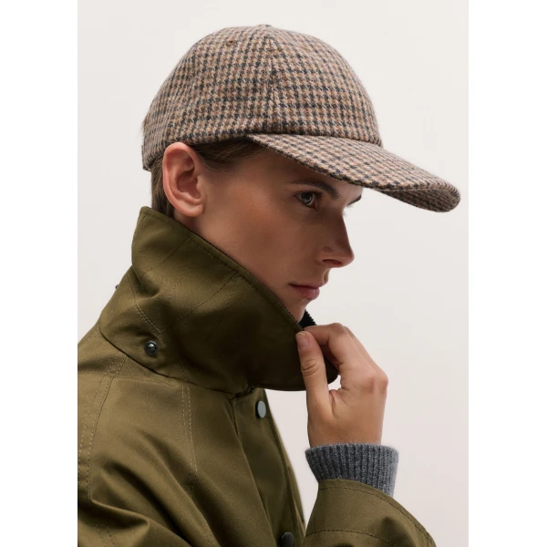 ME+EM Winter Baseball Cap in Pecan Brown Multi